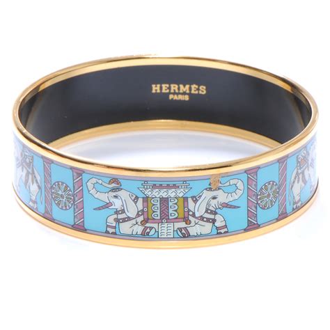 hermes print enamel bracelet elephants|Hermes Enamel Elephant Bracelet .